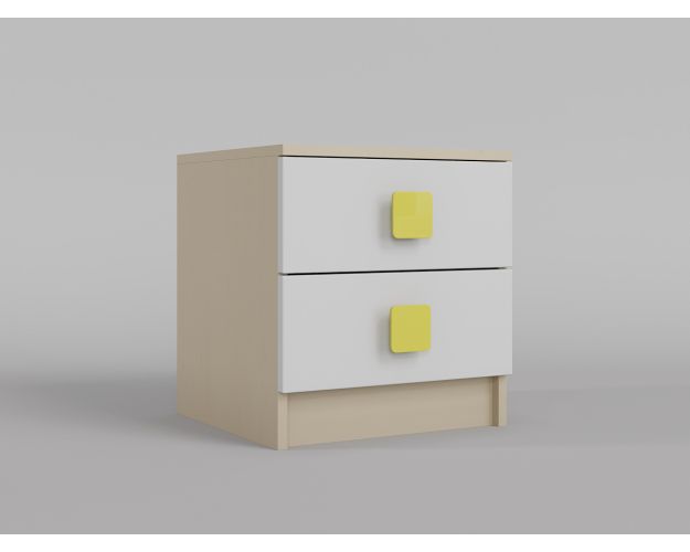 Тумбочка прикроватная Клаксон без машинок (Белый/корпус Клен) Тумбочка прикроватная Клаксон без машинок (Белый/корпус Клен)