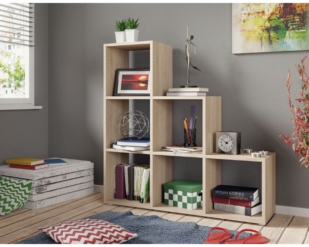 Стеллаж №4 (Ясень шимо светлый) в Новосибирске Стеллаж №4 (Ясень шимо светлый) в Новосибирске