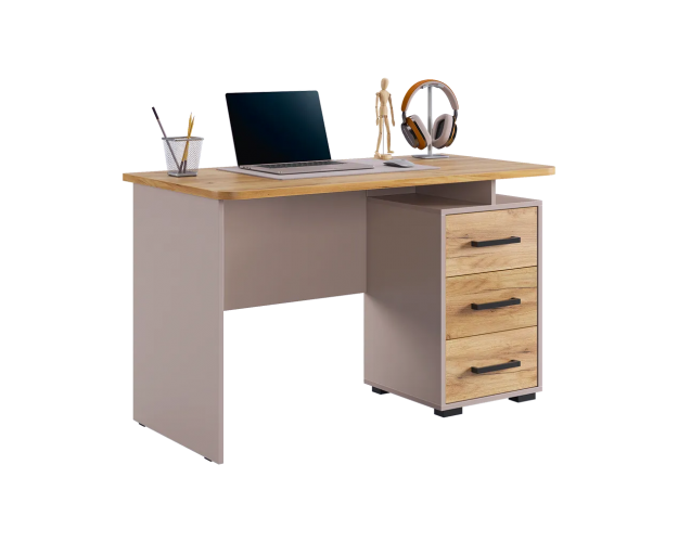 Стол компьютерный 1200 Лайт-2 кашемир / дуб крафт золотой Стол компьютерный 1200 Лайт-2 кашемир / дуб крафт золотой