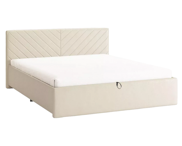 Кровать с подъемным механизмом 1600 Сандра 2 крем (велюр) Кровать с подъемным механизмом 1600 Сандра 2 крем (велюр)