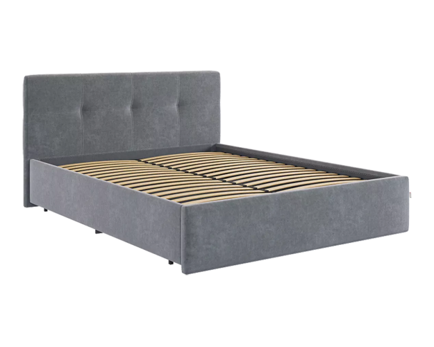 Кровать с основанием Веста 1600 графит (велюр) Кровать с основанием Веста 1600 графит (велюр)