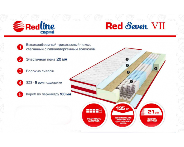Матрас Red Seven 1400*2000 в Новосибирске