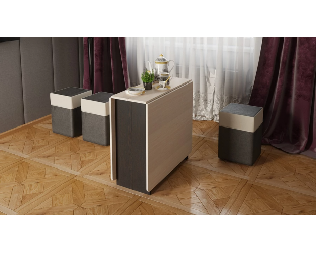 Стол-книжка раскладной тип 2 венге цаво / дуб белфорт