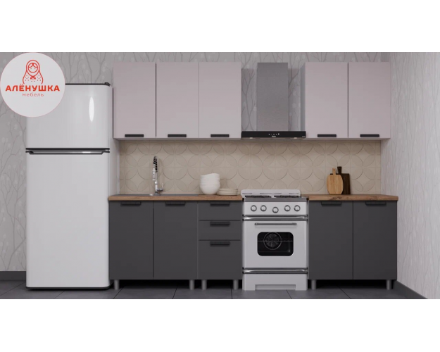 Кухонный гарнитур Лаванда 2.0 кашемир / сталь Кухонный гарнитур Лаванда 2.0 кашемир / сталь