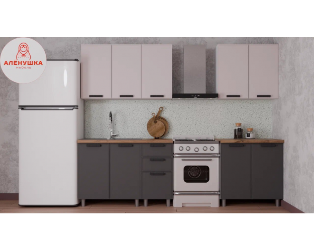 Кухонный гарнитур Магнолия 2.0 кашемир / сталь Кухонный гарнитур Магнолия 2.0 кашемир / сталь