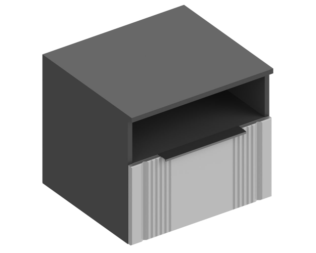 Тумба прикроватная Вита темно-серый / силк маус серый Тумба прикроватная Вита темно-серый / силк маус серый